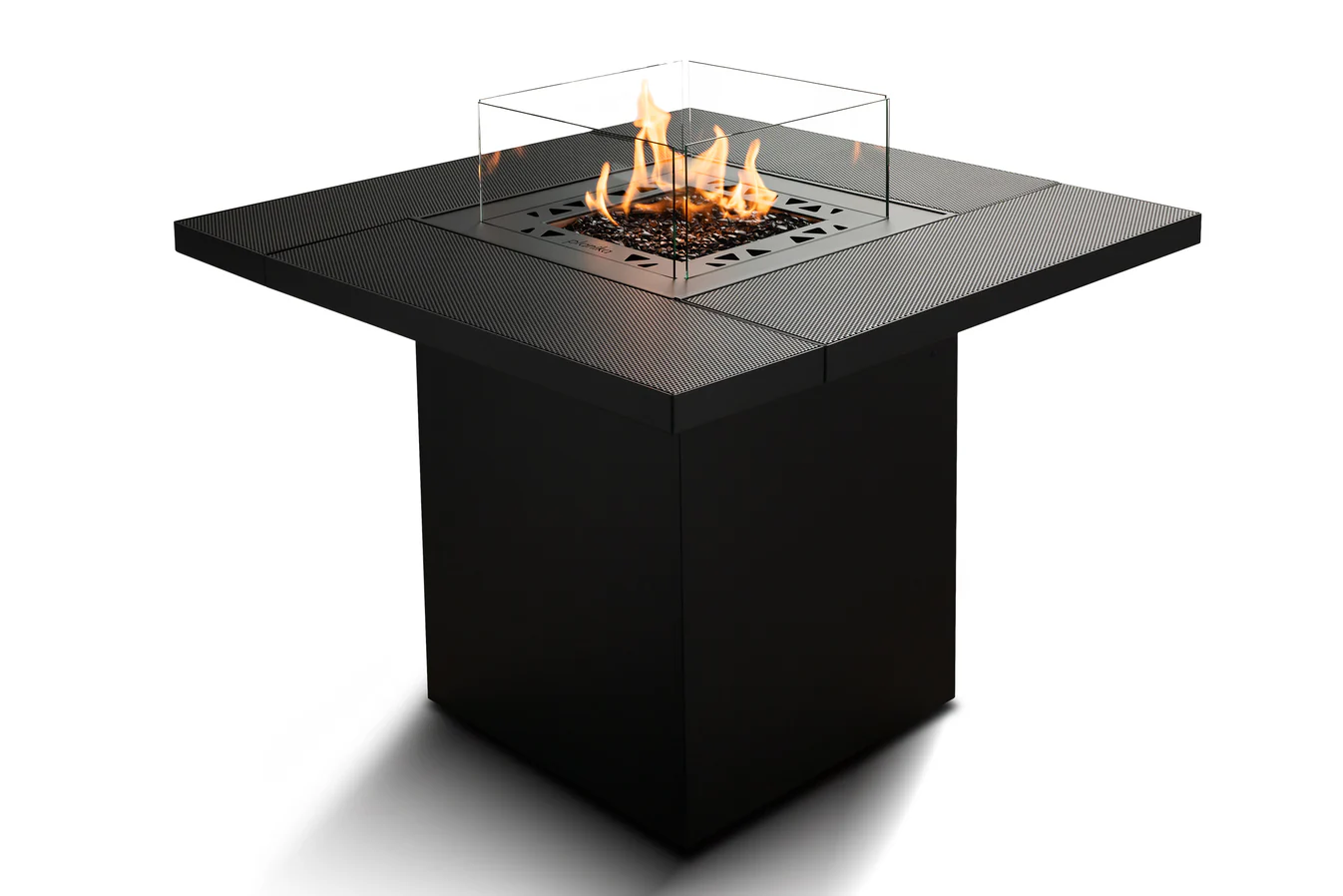 Gas-Vuurtafel-Voor-Buiten-Vierkante-Planika-chique-buiten-leven-voor Gas-Kamin für den Garten | Quadratisch - Image 1