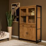 Vitrine Britt | 115 cm | Naturbelassenes Mangoholz | NEU